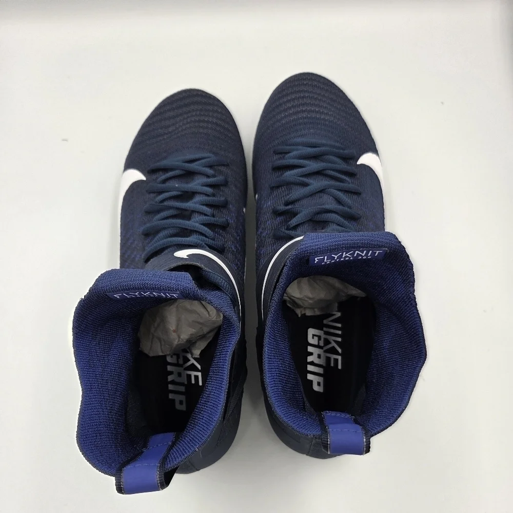 Nike Alpha Menace Elite 2 Flyknit Football CleatsMens 13.5 NWOT Navy BV 2077-401